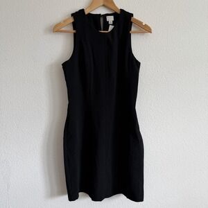 A New Day Womans Dress Size 6 Sheath Sleeveless Black Simple Business Casual